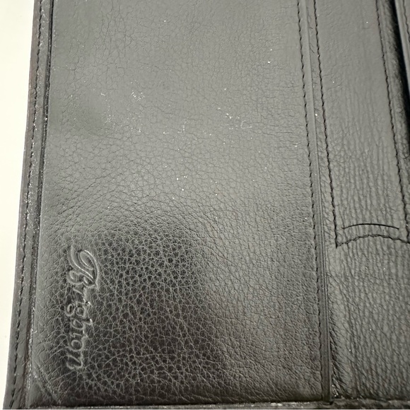 Vintage Brighton Leather Wallet with Brown Crocodile Embossed Flap Silver Buckle - Picture 4 of 10